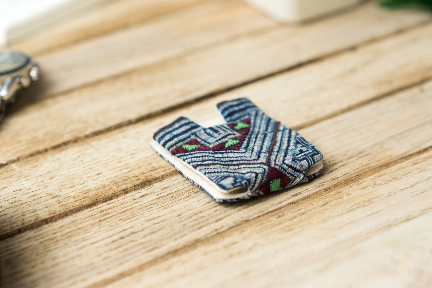 Batik Fabric Cord keeper | Earphone organizer