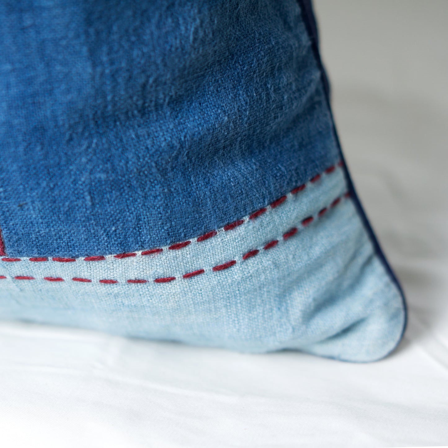 Blue Vintage Hemp Pillow Covers | Decorative Pillowcase
