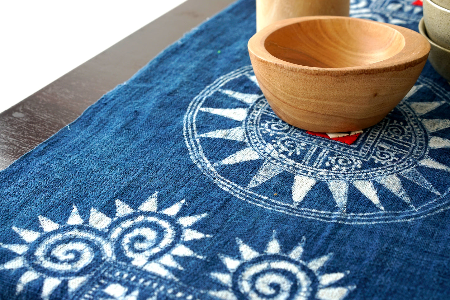 Indigo Batik Table Runner | Naturally Dyed Table Linens