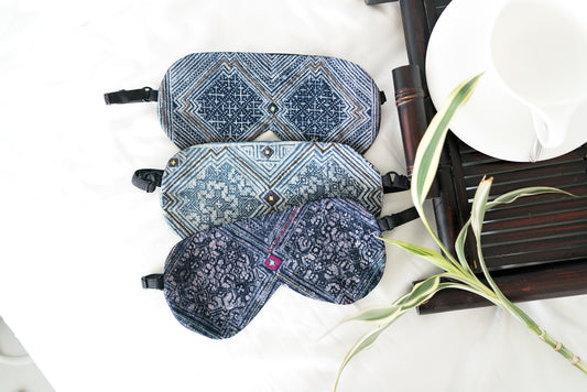 Indigo Batik Sleep masks | Blue Silk sleep mask